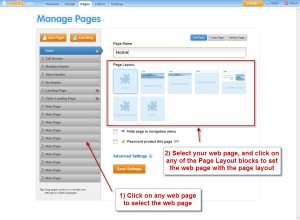 Weebly page layouts